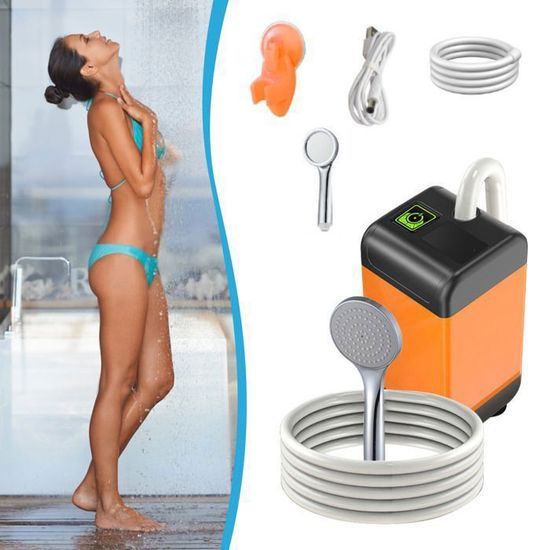 Douche portable, pompe de douche électrique rechargeable