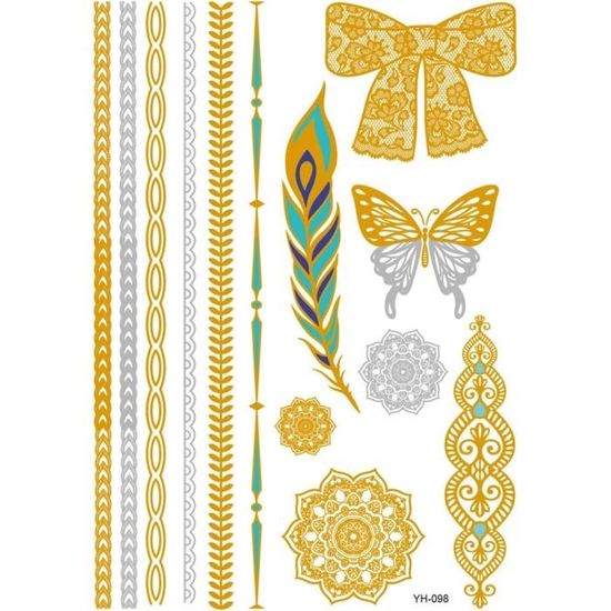 Tampon Tatouage Temporaire Avon - Motifs étoile Ou éclair, Facile à Appliquer, Noir