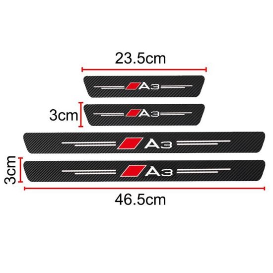 Protections Seuils De Porte En Fibre Carbone Pour Kia Rio - Lot De 5 Pièces Autocollantes - Anti-rayures, Facile à Poser