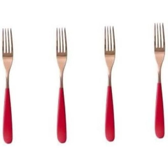 Set De 6 Fourchettes à Fruits Avec Pot Licorne - Acier Inoxydable, Poignées Céramique Colorées - Design Mignon Et Pratique - 6