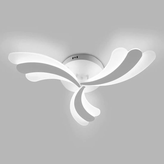 Plafonnier LED Carré 42W 4725LM 3000K 40CM, IP44 Imperméable Luminaire Moderne pour Salle de Bain/Bureau/Salon/Chambre | Leroy Merlin
