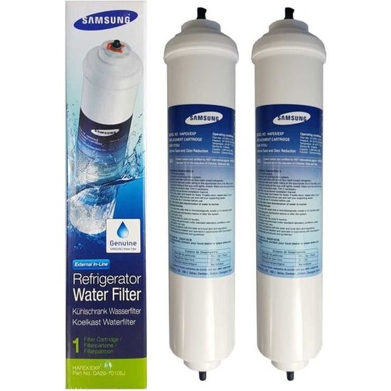 2 x Authentique Samsung DA29-10105J Aqua Pure Plus Filtre à eau pour réfrigérateur