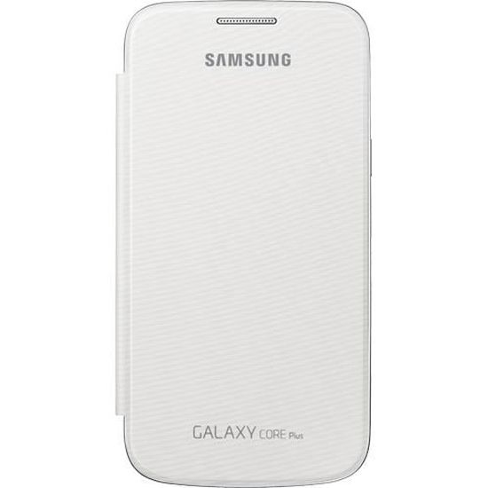 SAMSUNG Etui à rabat EF-FG350NW pour Samsung Galaxy Core Plus - Blanc