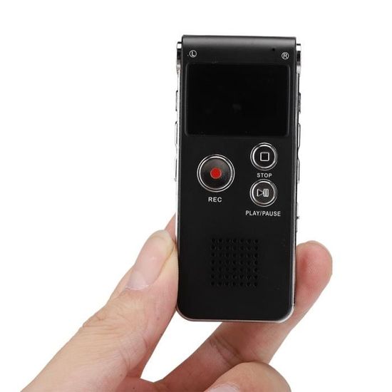 Dictaphone Enregistreur Numérique , Mémoire 64 GB, Rechargeable Par USB, Avec Fonction De Commande Vocale, Avec Lecteur MP3 Pour Cours Dictaphone Enregistreur Vocal