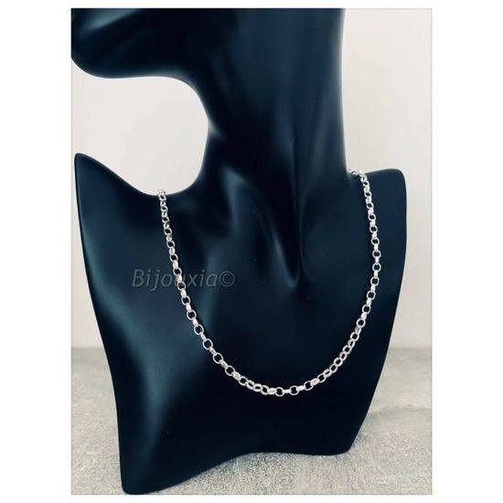 Chaîne Maille Jaseron en Argent 925 Rhodié 1.8mm Simon & Simon