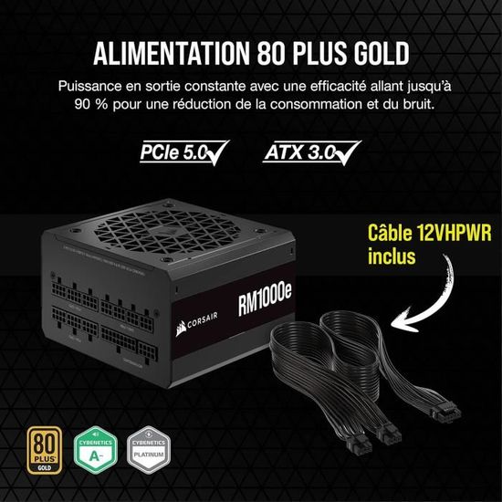 Corsair AX1600i, 1600 Watt alimentation Noir, 10x PCIe, gestion