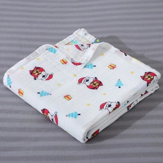 Couverture Bébé Personnalisée Avec Prénom | Mousseline De Coton Et Polaire à Pois | Tailles 75x100cm à 120x150cm