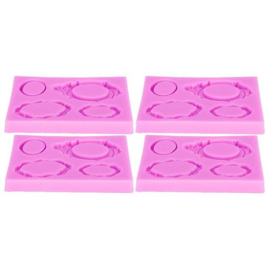 XMOLDNMS Moules en silicone pour cadres photo, fondants, cadres photo, moules vintage pour décoration de gâteaux, cupcakes, bonbons, chocolat, pâte à sucre, argile polymère