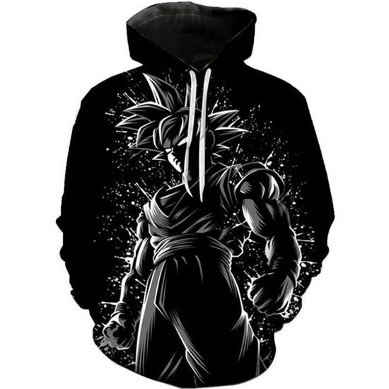 Son Goku Sweat à capuche Dragon Ball Z pour homme Noir