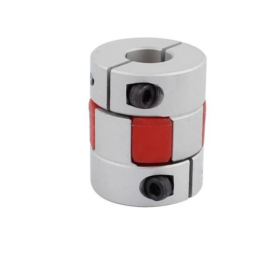 Accouplement élastique Sourcing Map 6.35mm-10mm - Diamètre 25mm, Longueur 30mm, Alliage Aluminium Et PU