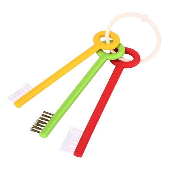 Set De 3 Brosses De Nettoyage Pour Fentes - Mini Brosse Coin Détail - Cuisine, Salle De Bain, Fenêtre