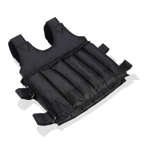 Gilet D'exercice Lesté Réglable 110lbs (50kg) - Noir, Unisexe, Mesh Et Coton (neuf, Sans Plaques)
