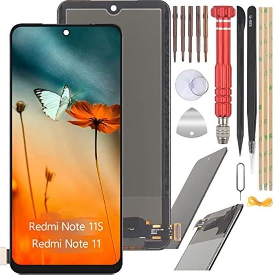 Écran LCD Super Amoled + Tactile Pour Xiaomi Redmi Note 11 / Note 11S 4G (Noir)