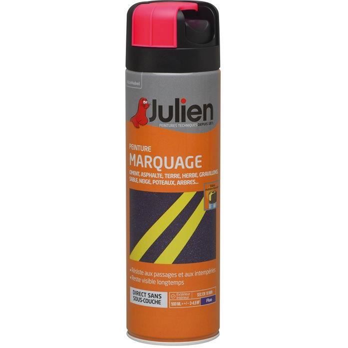Bombe peinture marquage - 500 mL - rouge fluo