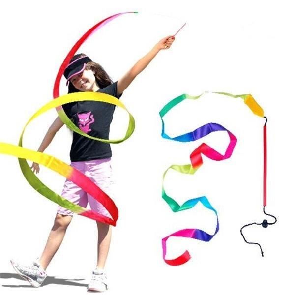 4m Gymnastique artistique Danse Ruban coloré Ballet Art Rotation Motion Jouets pour enfants 4 m 4 m 4 m Gymnastique artistique Dan
