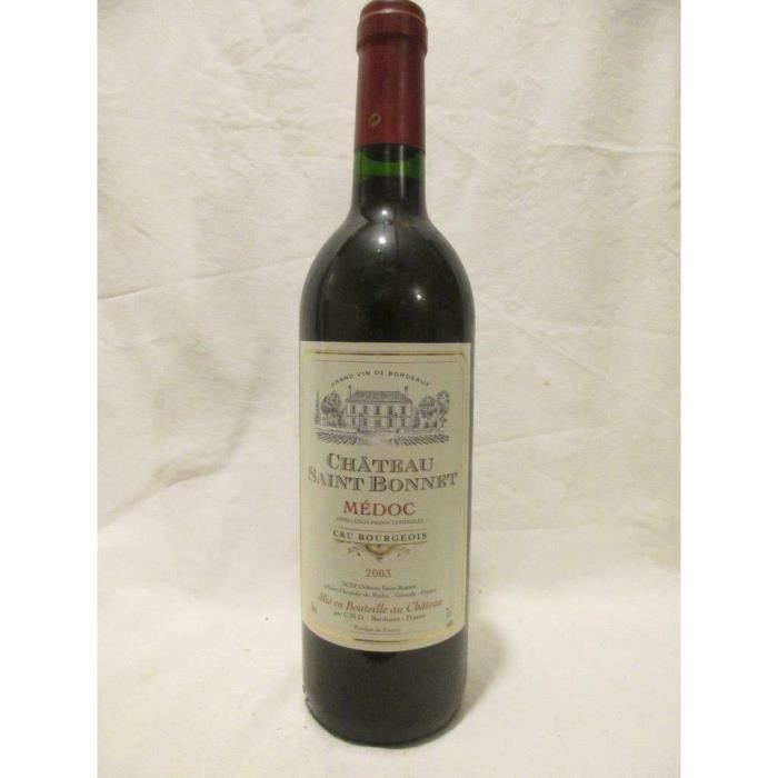 médoc château saint-bonnet cru bourgeois rouge 2003 - bordeaux france