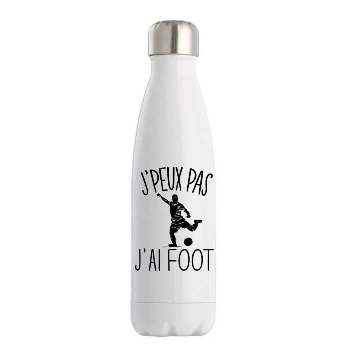 Bouteille Isotherme j'peux pas foot Gourde Personnalisée