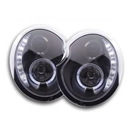 Paire de feux phares avant Mini Cooper R50 de 2001 a 2006 Daylight Led Noir