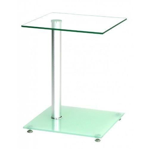 Haku Möbel 33705 Table Basse d'Appoint Verre Trempé Aluminium…
