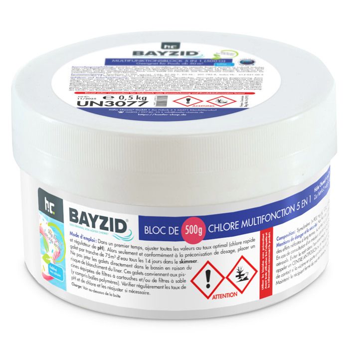 Bloc 500g chlore multifonction
