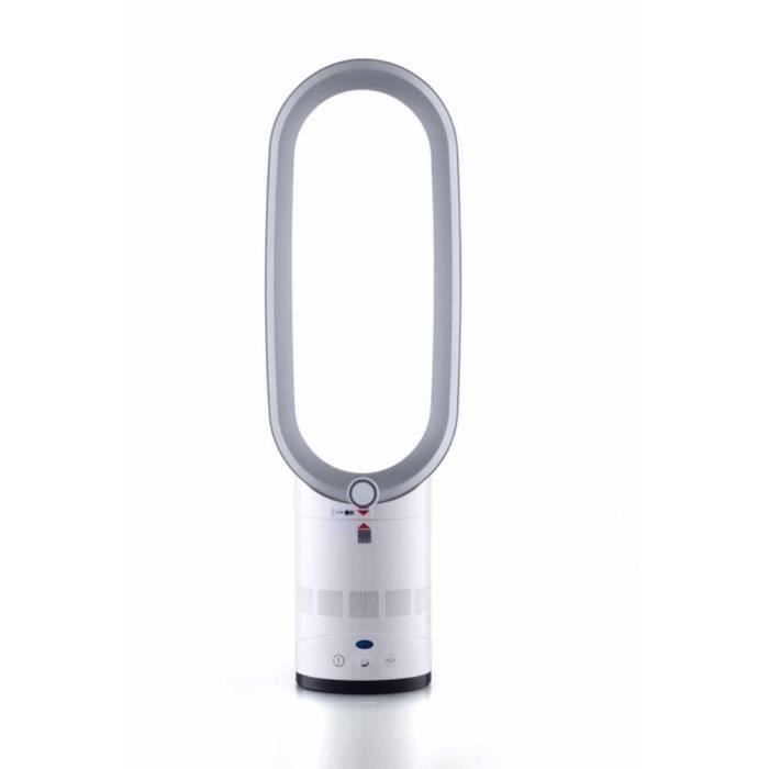 45W 16 pouces Ventilateur sans pale silencieux avec telecommande, Ventilateur sur pied bureau table silencieux, 50-60HZ 220V Argen