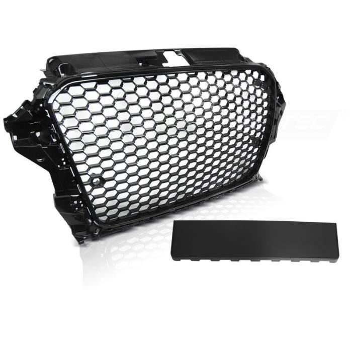 CALANDRE AUDI A3 (8V) 2012 à 2016 RS3 STYLE NOIR BRILLANT