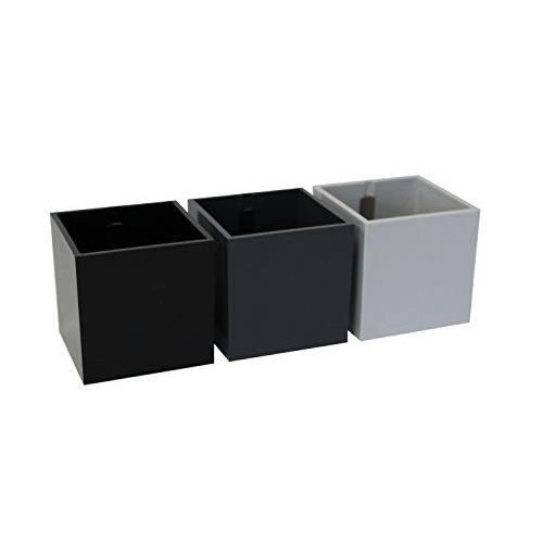 Sgaravatti 60035-100-001 kalamitica vase aimanté, set de 3 cubes, diamètre 5,5 cm, theme gris