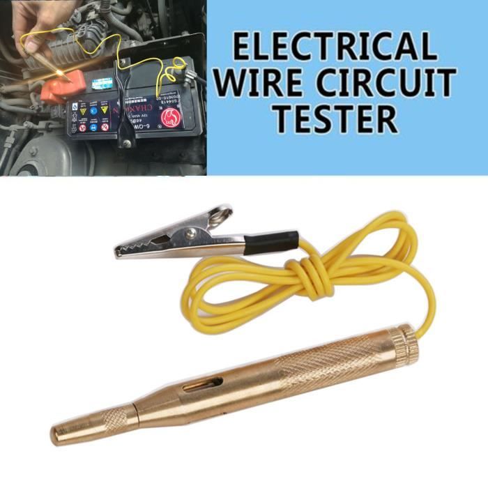 Testeur de circuit de tension de voiture pour lampe de test de continuité de sonde de système 6V - 12V - 24V DC z8