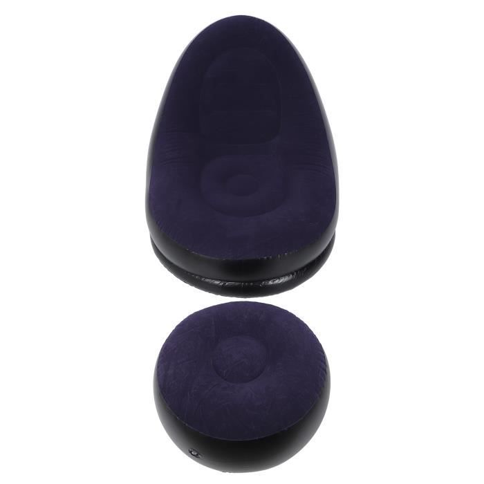 Canapé gonflable, canapé de loisirs PVC + flocage, résistant à l'usure pour salon chambre balcon jardin camping cour de voyage
