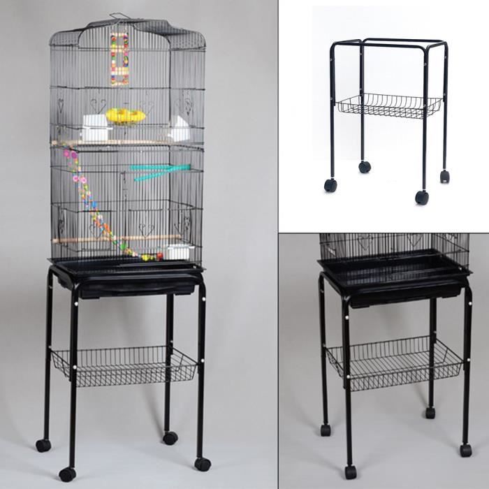 DIYAGSSZ® Base de Volière, Étagère à Roulettes, Support de Base, pour placer des cages à oiseaux, Boît, ect - 48 * 37 * 68 CM