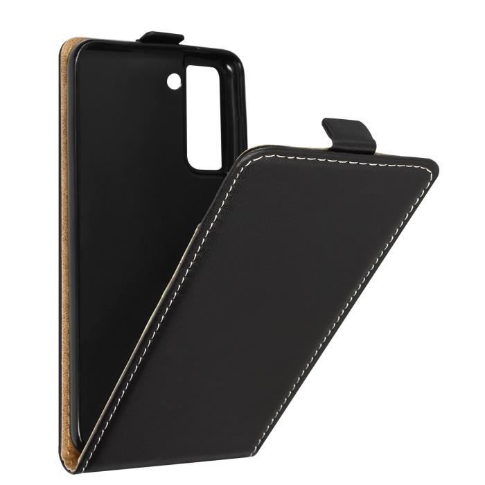 Étui Samsung Galaxy S21 FE Clapet Vertical Porte cartes - Noir