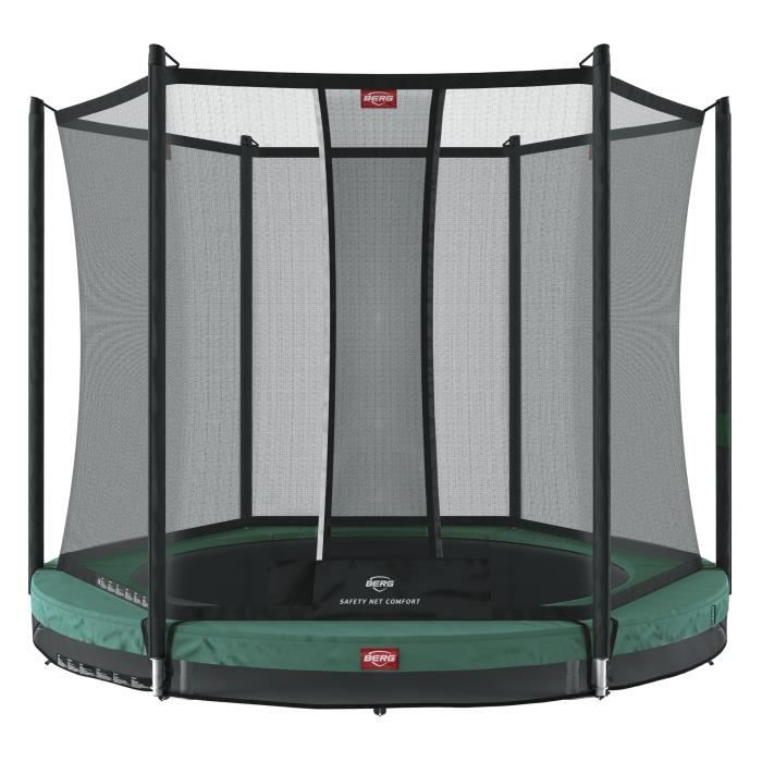 Trampoline BERG Favorit InGround 330 Green + Safety Net Comfort - Référence : 35.11.27.00
