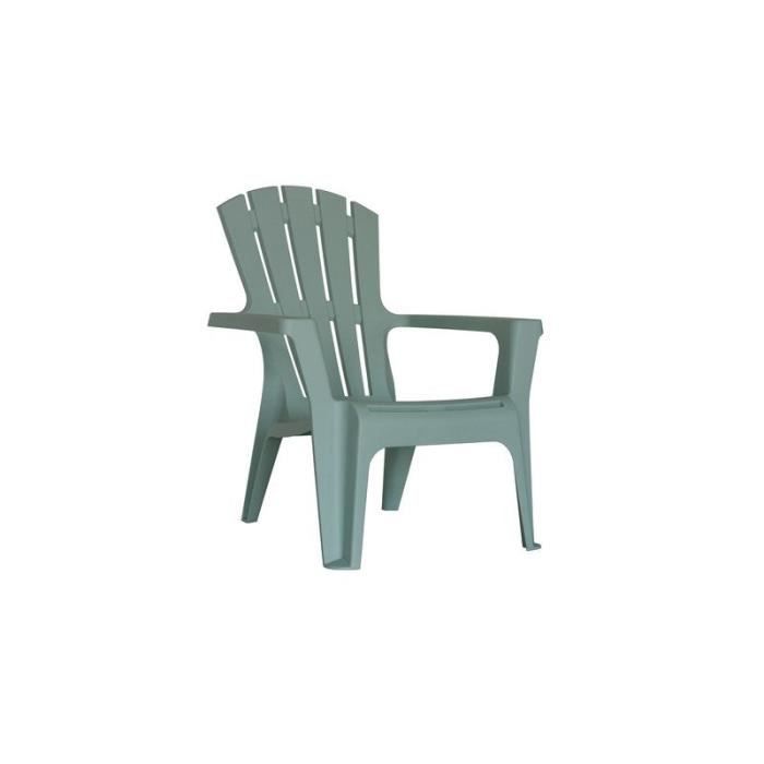 Fauteuil Adirondack Résine Injectée Vert Laguna, 1 Personnes
