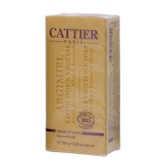CATTIER Savon Doux Végétal Bio Argimiel 150 g