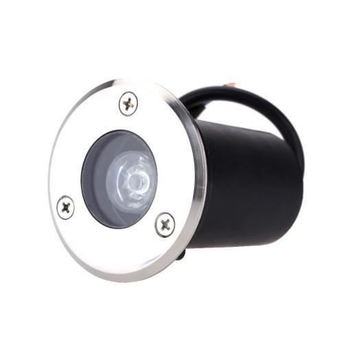 Spot Encastrable de sol LED - 1X1W - Bridgelux - 220V ø42mm Blanc Chaud 2800 - 3200K