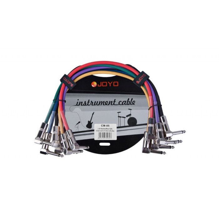 Joyo cm-05 Lot de 6 câbles guitare Jack 6.3mm Mono coudés
