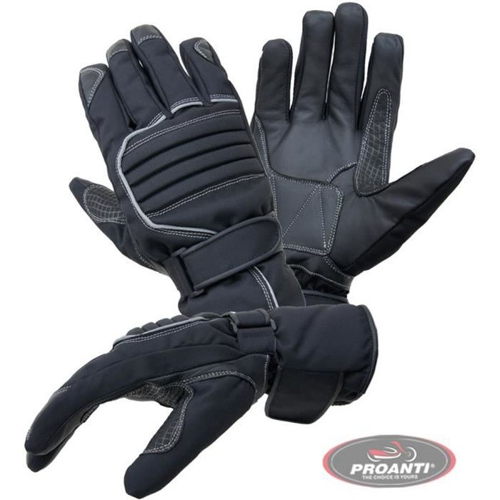 Gants moto d'hiver et de pluie de PROANTI Homologué CE