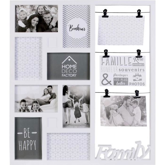 Pêle-mêle design Family - 11 Photos - Blanc
