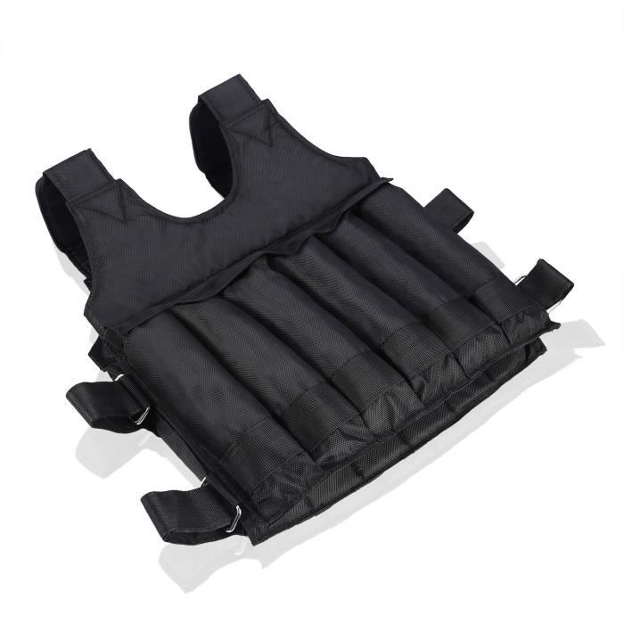 TMISHION Gilet lesté sport Exercice d'entraînement Fitness 50 kg chargement maximum poids d'entraînement réglable gilet lesté