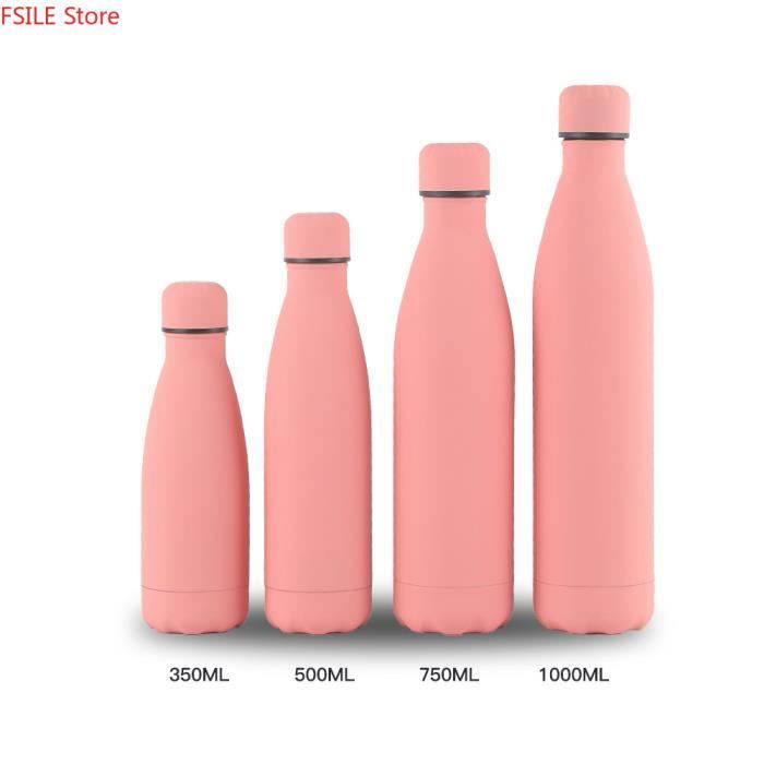 GOURDE - BIDON,style 2 pink-350ml--Bouteille isotherme double paroi en acier inoxydable, 350-500-750-1000 ml, contenant isolé sous