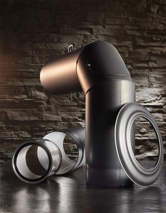 Kamino-Flam - Adaptador de reducción para tubo de chimenea, Acero tubo Kamino-Flam - Adaptador de reducción para tubo de chimenea, Acero tubo