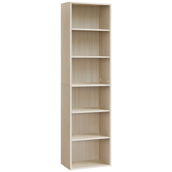 VASAGLE Bibliothèque Étagère sur 6 Niveaux Meuble de Rangement Ouvert Étagère 24 x 40 x 178 5 cm Beige Naturel VASAGLE Bibliothèque Étagère sur 6 Niveaux Meuble de Rangement Ouvert Étagère 24 x 40 x 178 5 cm Beige Naturel