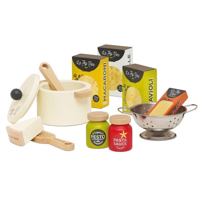 Dinette en bois - LE TOY VAN - TV339 - Ensemble de pâtes bio - 12 pièces - Pour enfants 3-6 ans