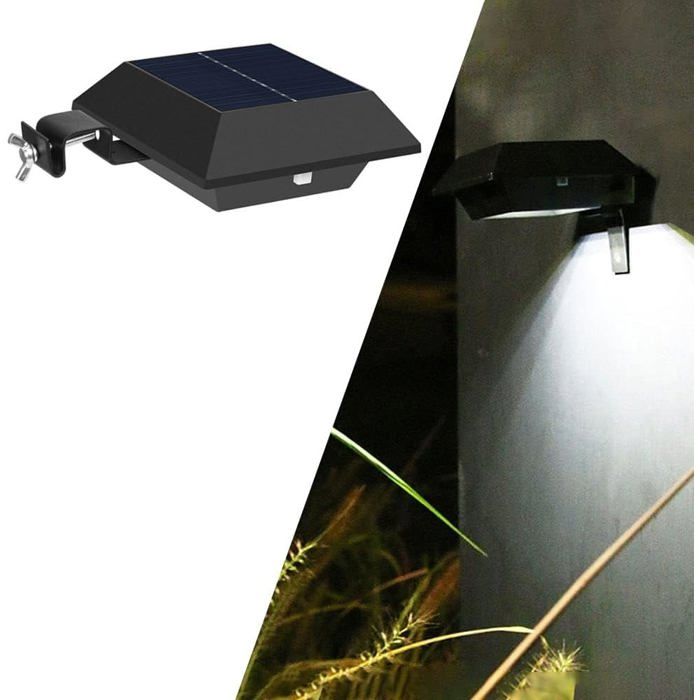 Lumire solaire clture extrieure tanche jardin applique murale lampes pour porche Patio paysage lumire blanche noire YYV