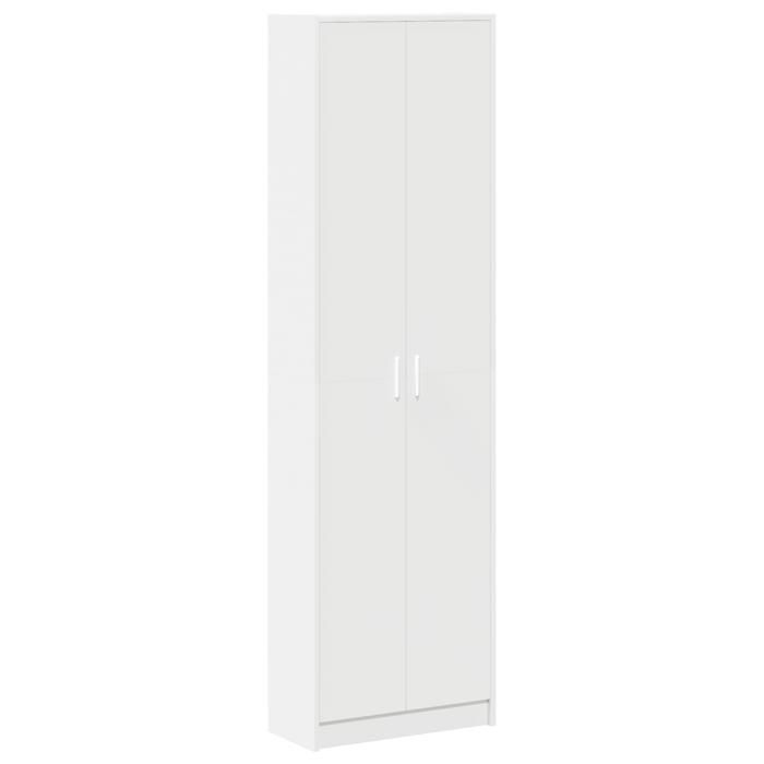 PROMOTION Armoire blanche 55x25x189 cm Bois reconstitué 35991 - BestMeuble