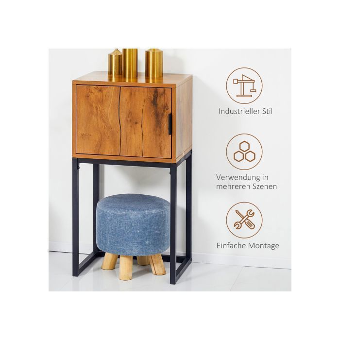 Console dentrée - FURNITURER - Console industrielle - Bois & métal thermolaqué - Gain de place - 40x30x76 cm Console dentrée - FURNITURER - Console industrielle - Bois & métal thermolaqué - Gain de place - 40x30x76 cm