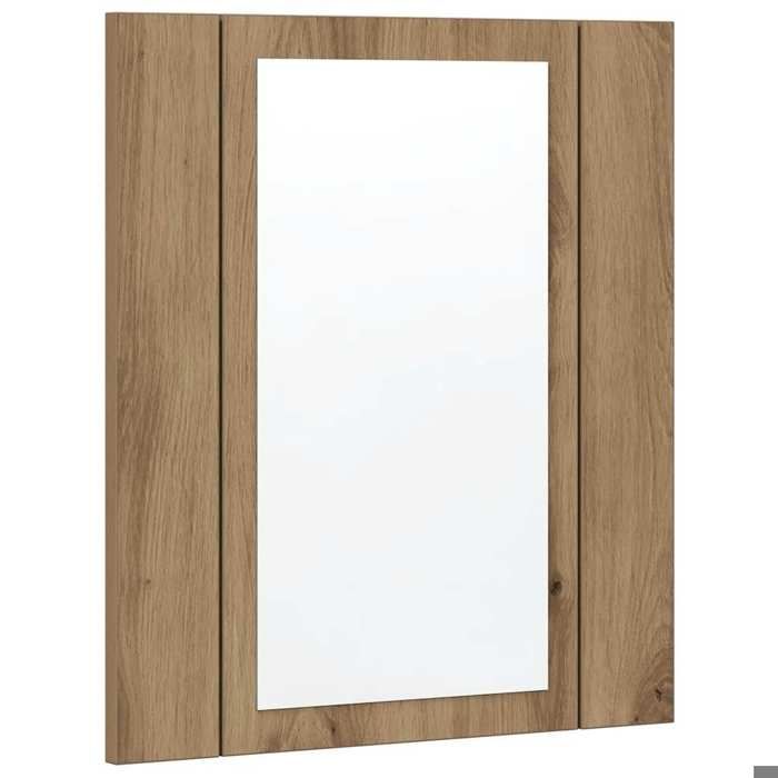 CLARENCE® Meuble WC - Contemporain - Armoire de salle de bain miroir LED - chêne artisanal 40x12x45 cm FR688