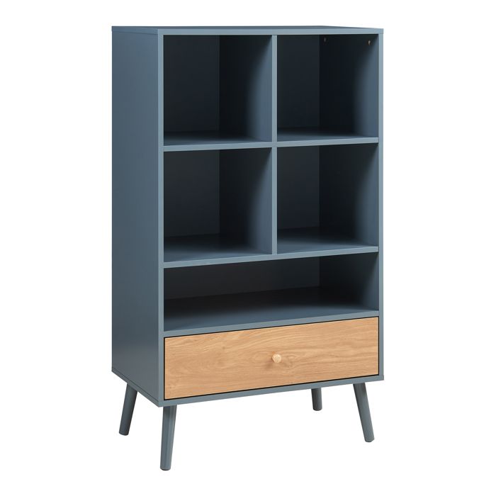 Bibliothèque Reyljand 120 x 70 x 40 cm gris effet chêne
