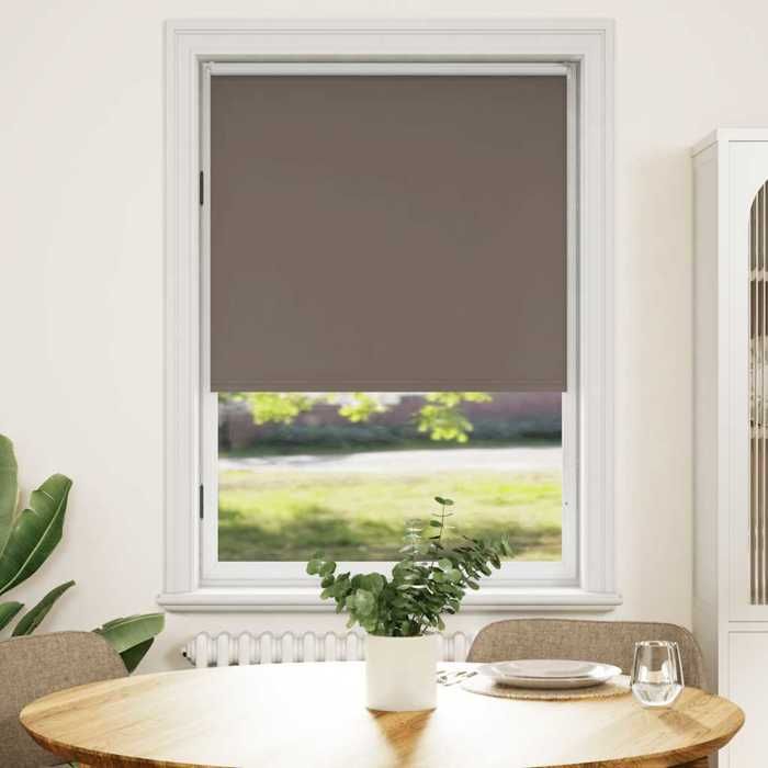 Store enrouleur occultant - Marron - 100 x 175 cm - Isolation thermique - Chaînette réglable