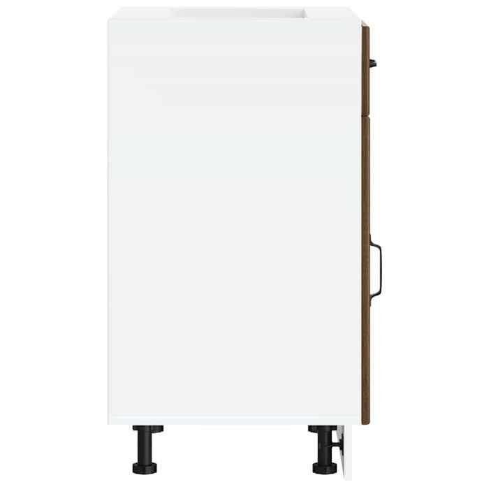 Moderne Placard de cuisine Lucca SWEETY Meuble bas de cuisine chêne marron bois ingénierie 50x46x81.5 cm BB941
